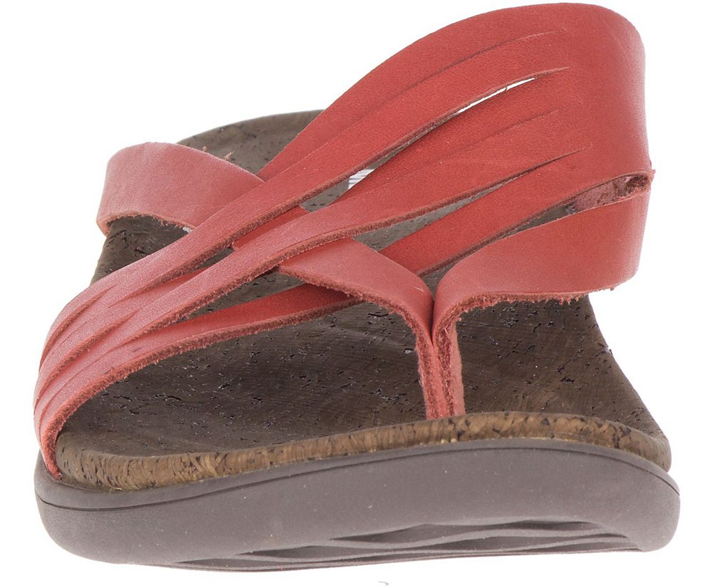 Merrell Sandals Red - District Mahana Post - Womens 35TXOVKPL